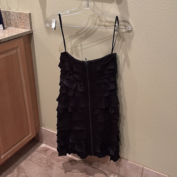 NWT BCBG Max Azria Elegant Black Ruffle Dress - Picture 3 of 12